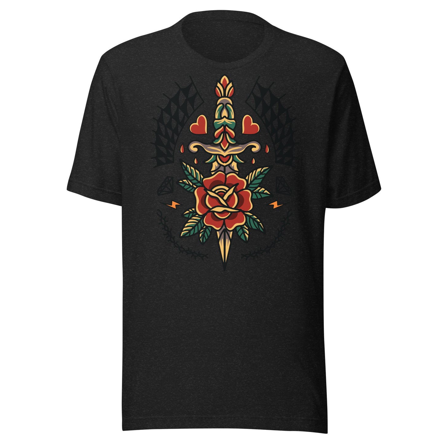 Dagger Rose | Traditional Tattoo | Bella + Canvas| Unisex t-shirt