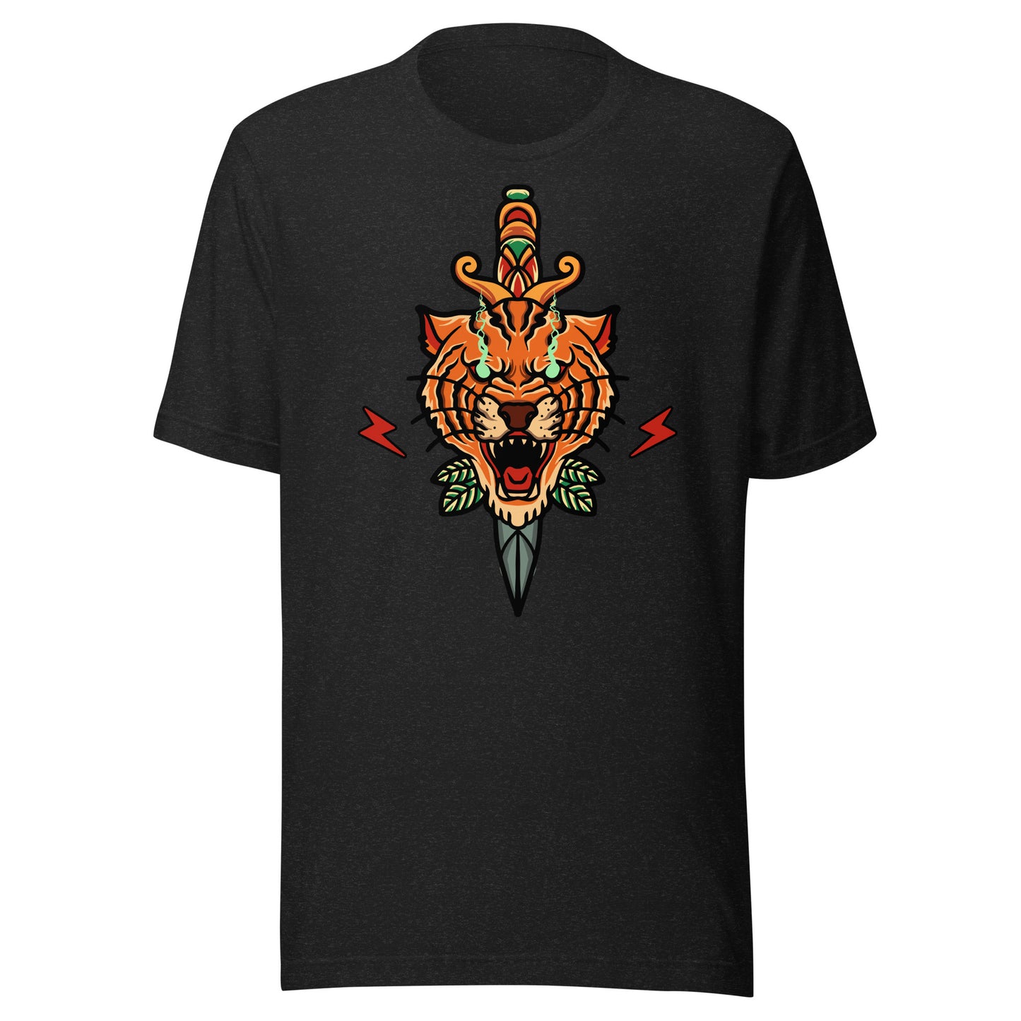 Tiger Dagger | Traditional Tattoo | Bella + Canvas| Unisex t-shirt