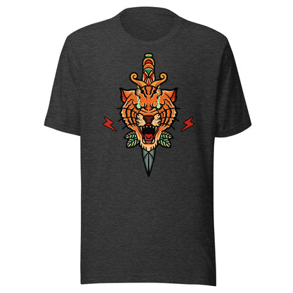 Tiger Dagger | Traditional Tattoo | Bella + Canvas| Unisex t-shirt