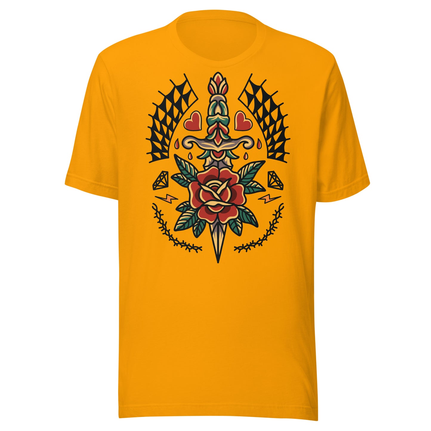 Dagger Rose | Traditional Tattoo | Bella + Canvas| Unisex t-shirt