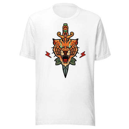 Tiger Dagger | Traditional Tattoo | Bella + Canvas| Unisex t-shirt